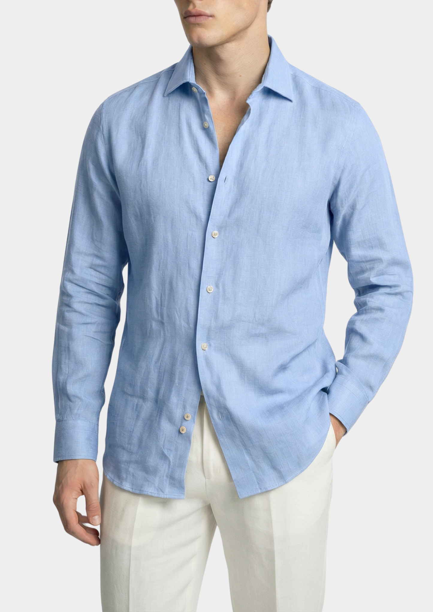 Portofino Coastal Shirt - Light Blue | Vallentty