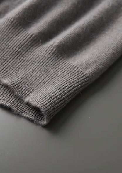 Premium Cashmere Mock Neck T-Shirt | Vallentty