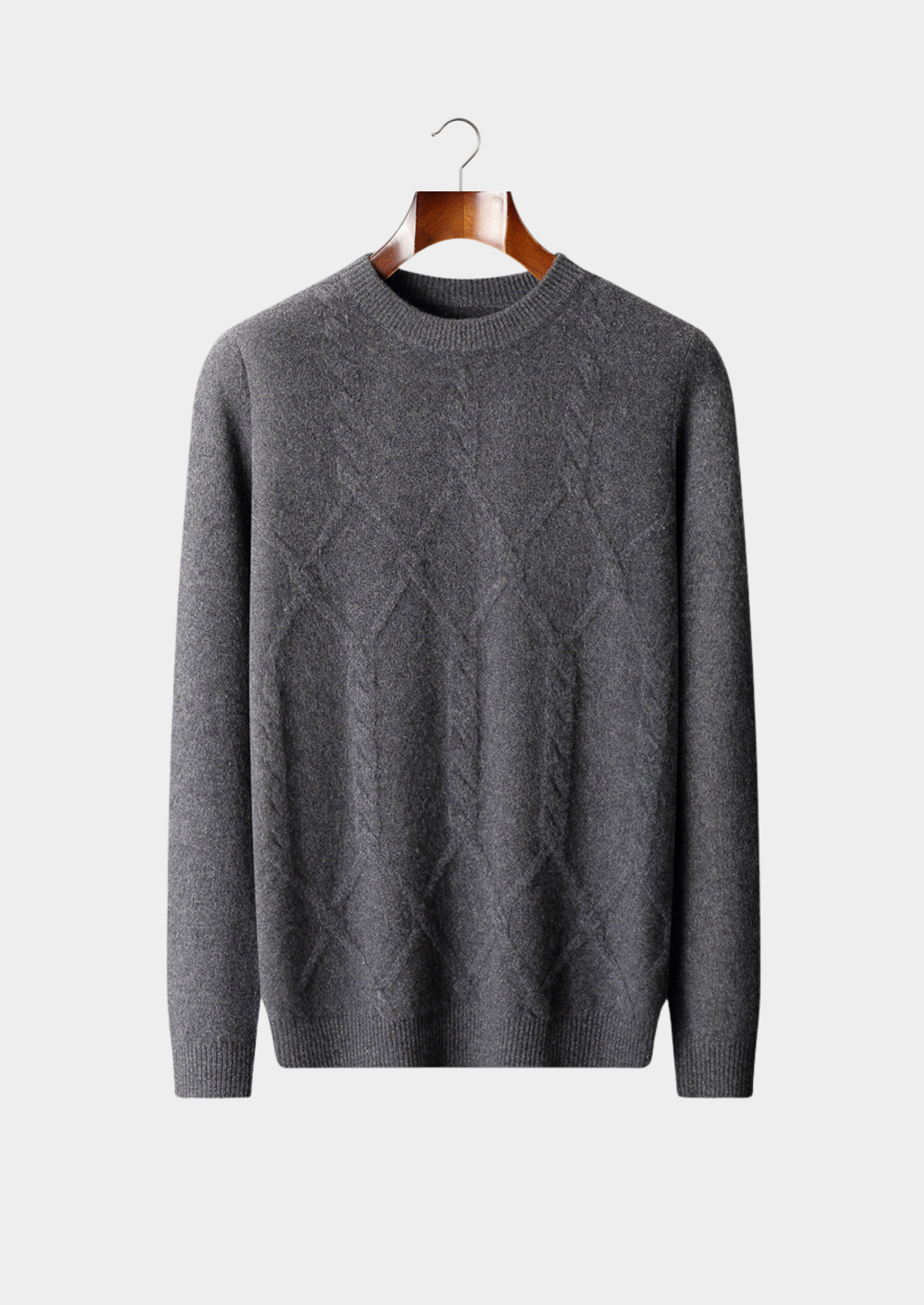 Pure Extra-Fine Merino Wool Cable Crewneck | Vallentty
