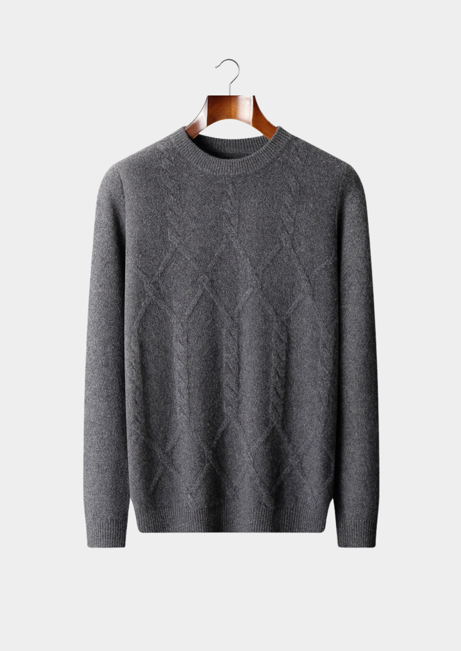 Pure Extra-Fine Merino Wool Cable Crewneck | Vallentty