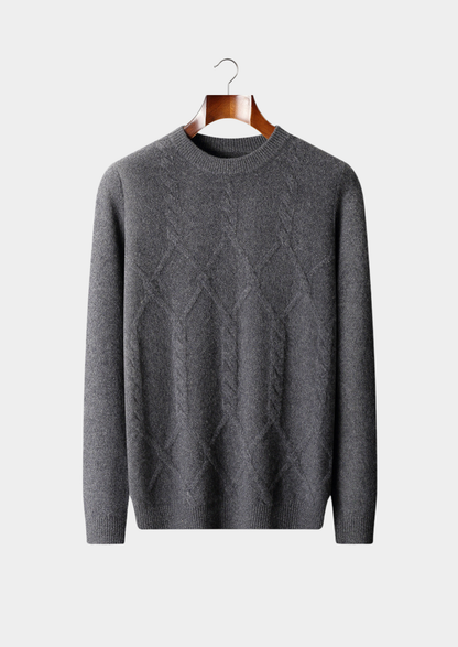 Pure Extra-Fine Merino Wool Cable Crewneck | Vallentty