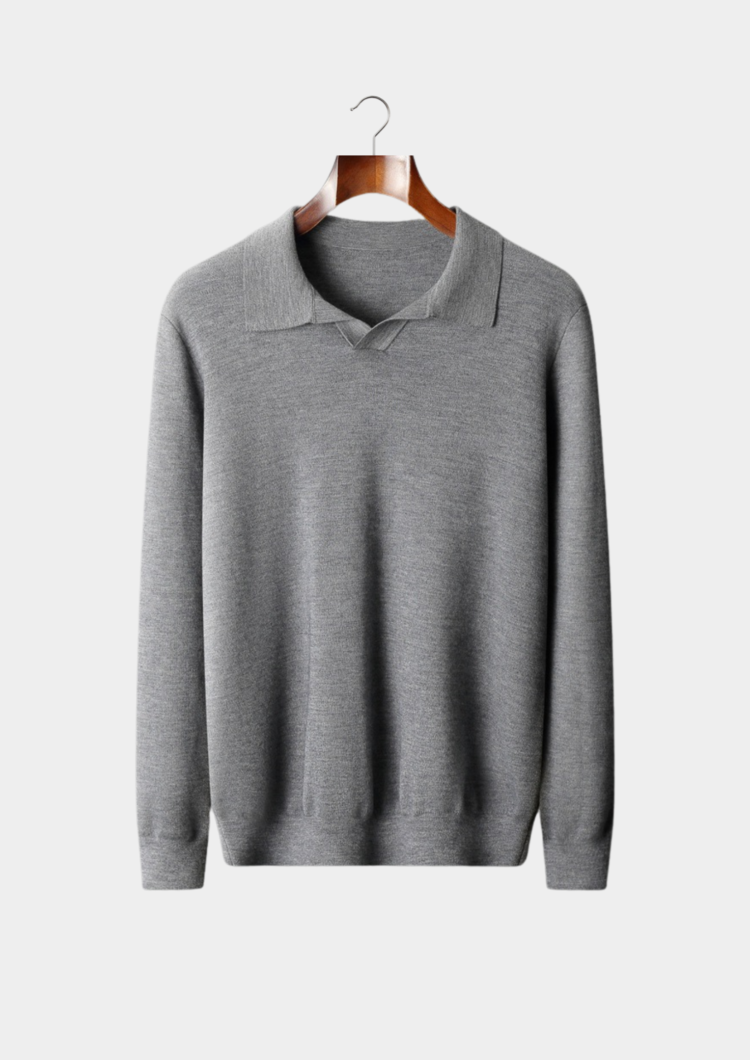 Premium Cashmere Buttonless Sweater Polo | Vallentty
