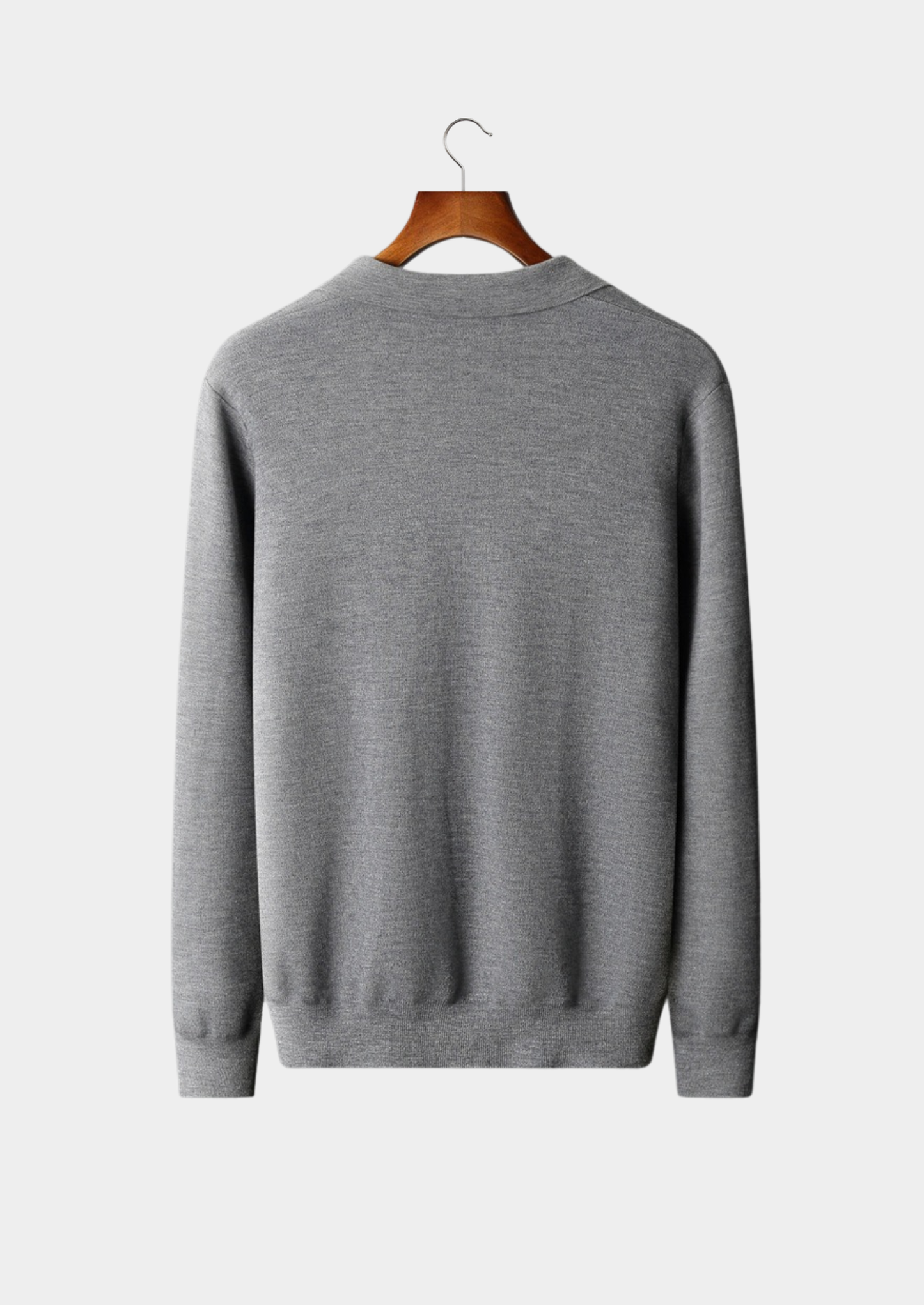 Premium Cashmere Buttonless Sweater Polo | Vallentty