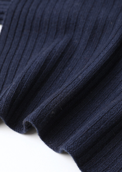 Pure Extra-Fine Merino Wool Wintertime Essentials - Navy Blue | Vallentty