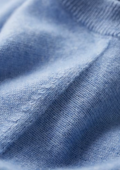 Premium Cashmere Classic Crewneck T-Shirt - Light Blue | Vallentty