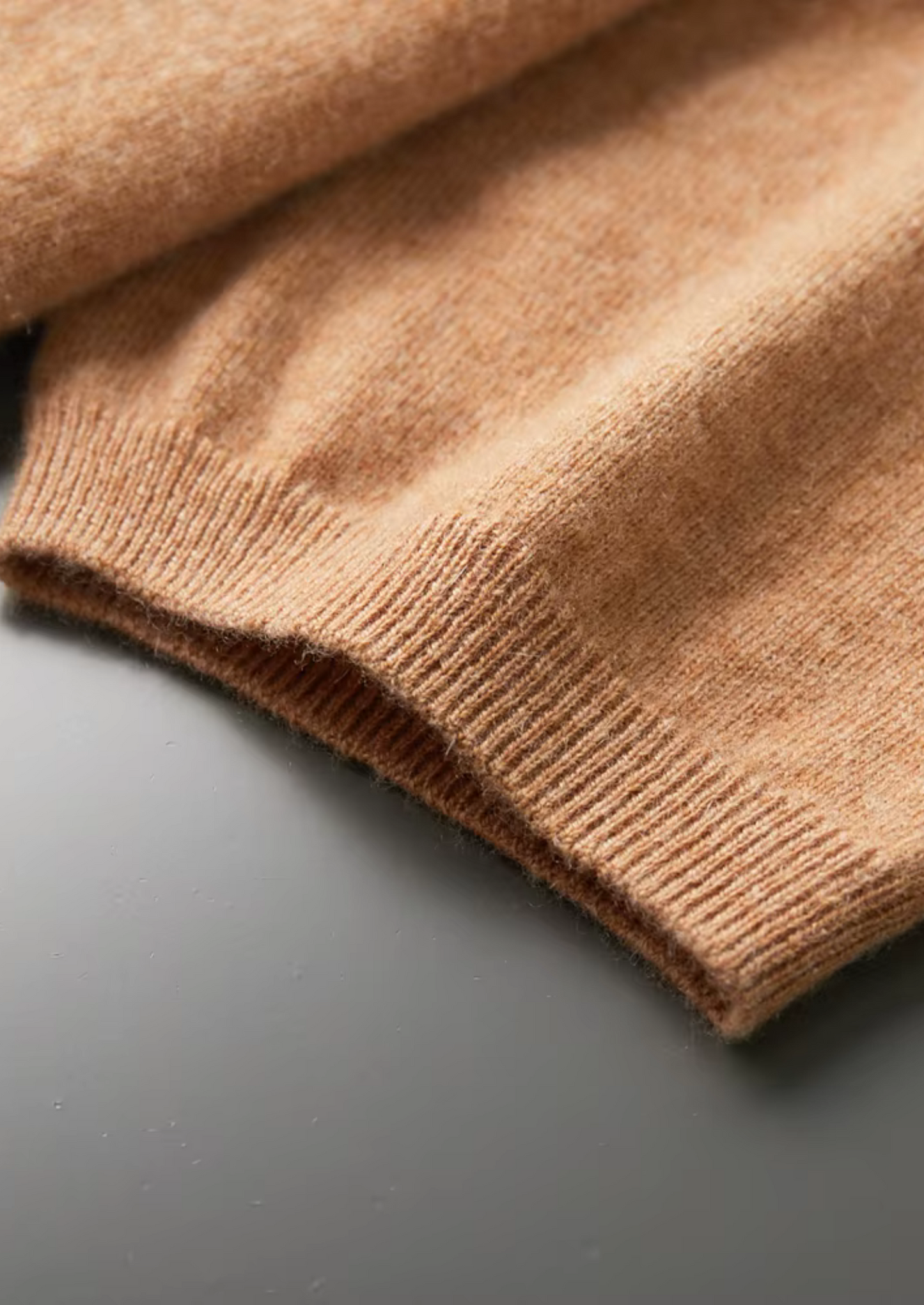 Premium Cashmere Classic Crewneck T-Shirt - Honey Mustard | Vallentty