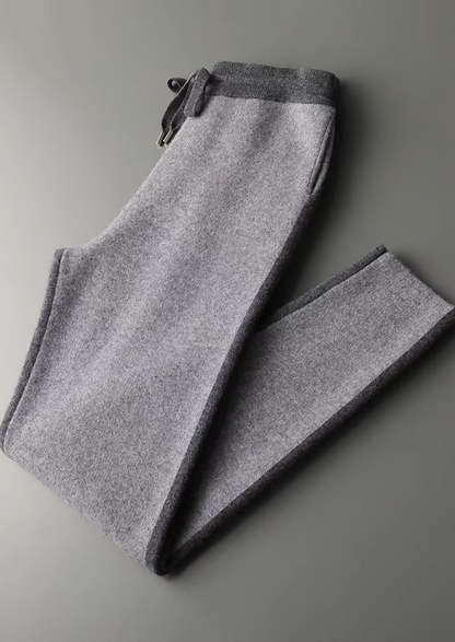 Premium Cashmere Dark Gray Torino Leisure Set | Vallentty