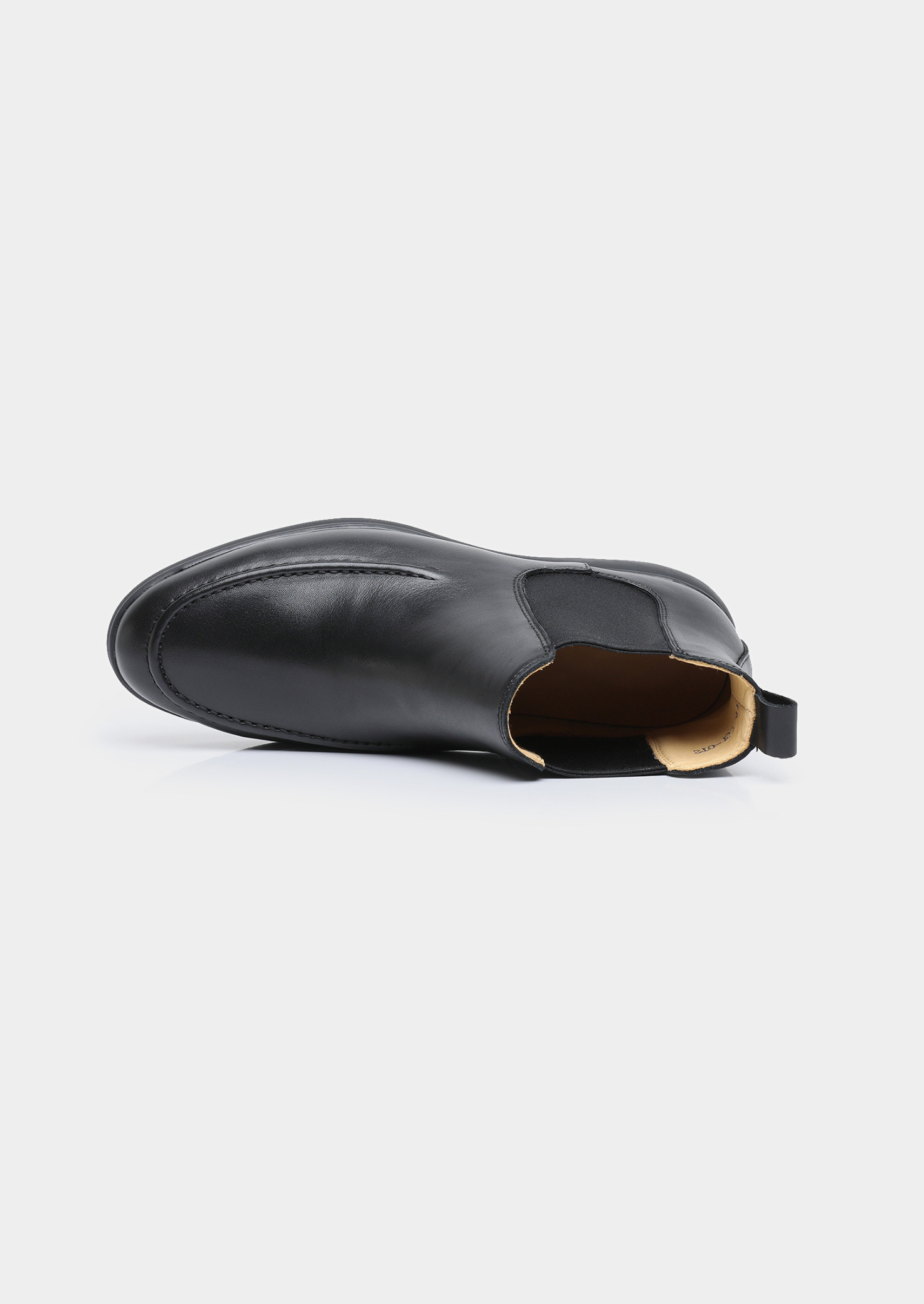Black Leather Chelsea Boot | Vallentty