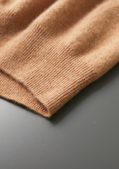 Premium Cashmere Classic Crewneck T-Shirt - Honey Mustard | Vallentty