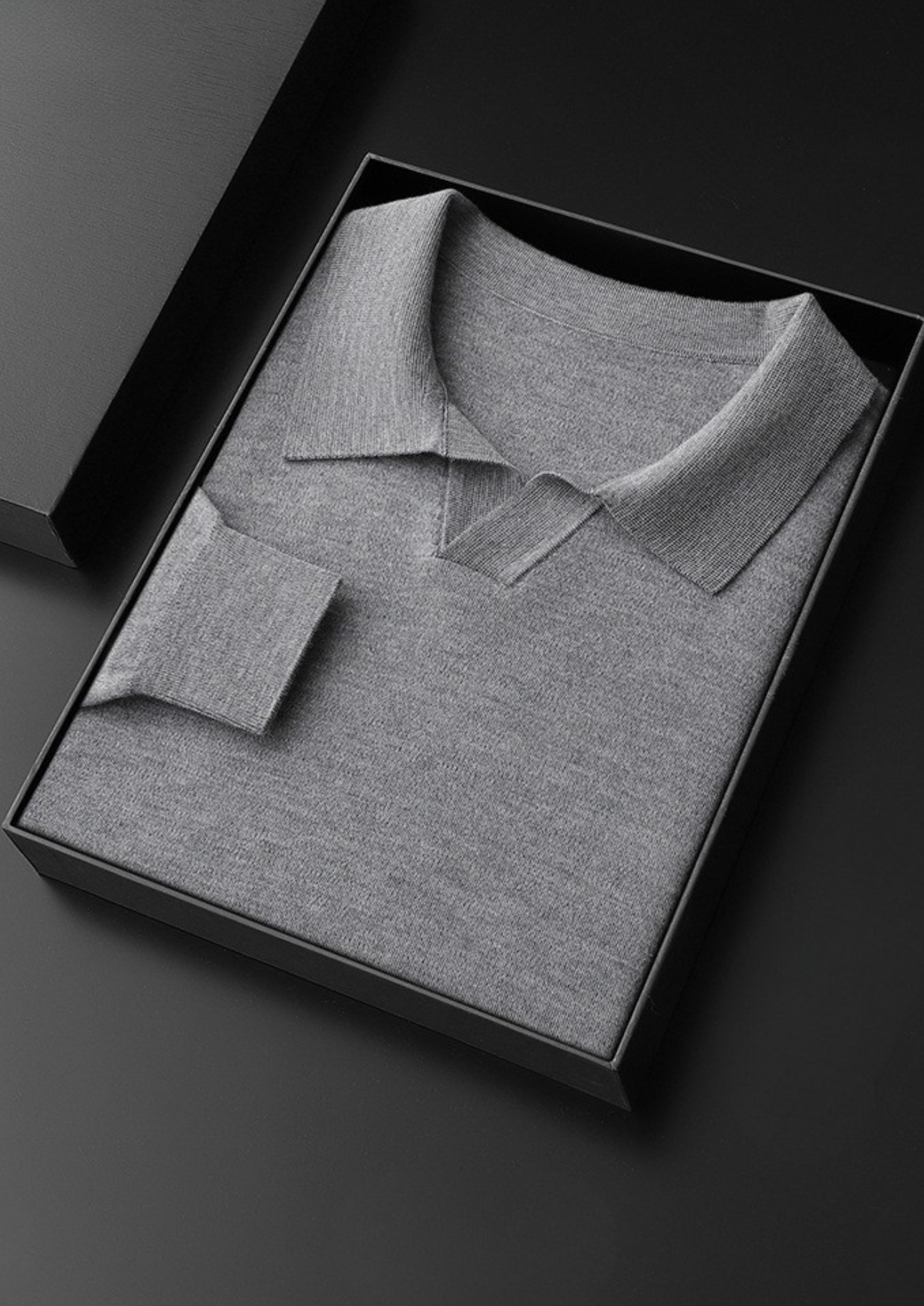 Premium Cashmere Buttonless Sweater Polo | Vallentty