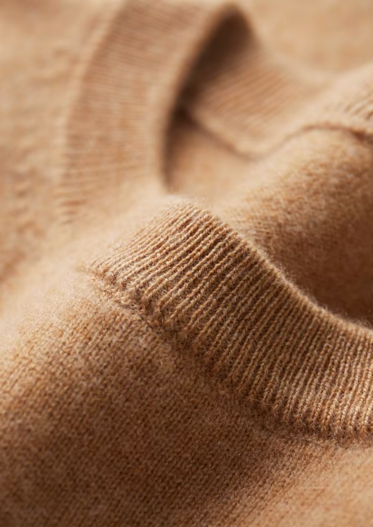 Premium Cashmere Classic Crewneck T-Shirt - Honey Mustard | Vallentty