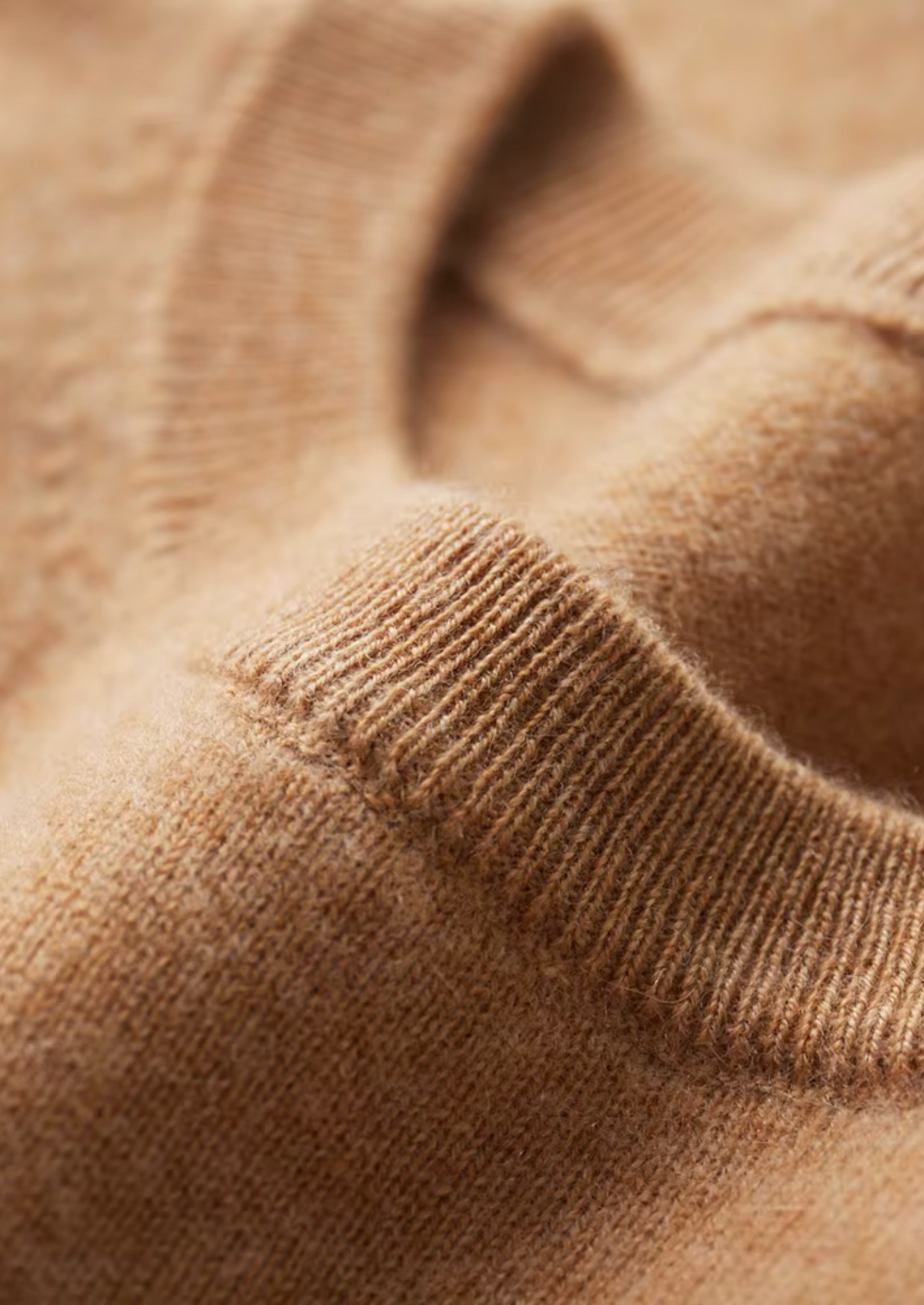 Premium Cashmere Classic Crewneck T-Shirt - Honey Mustard | Vallentty