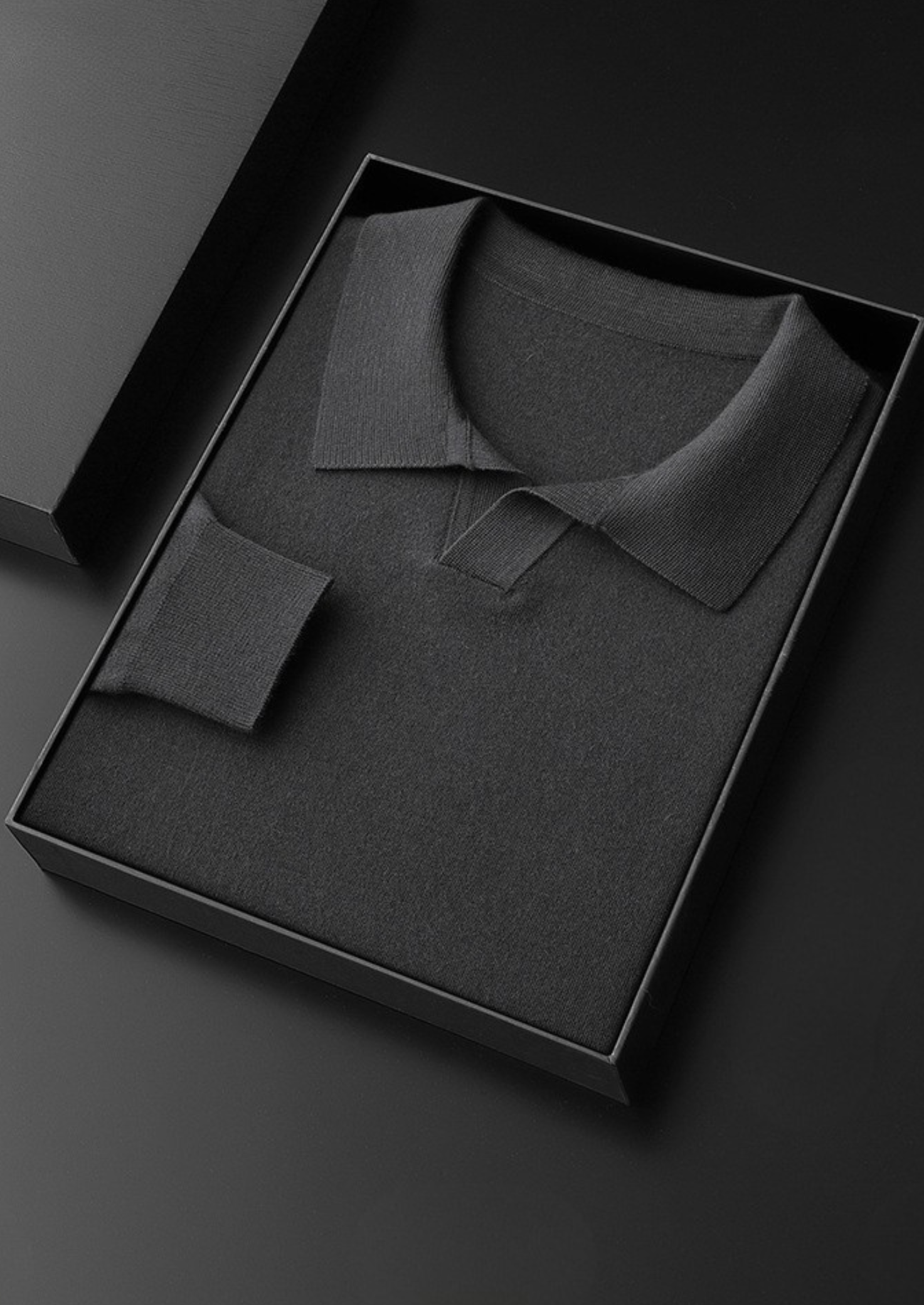Premium Cashmere Buttonless Sweater Polo | Vallentty