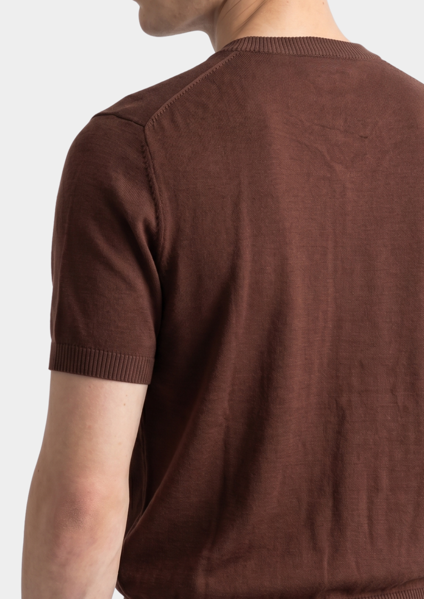 Essential Coffee Knitted Crewneck T-Shirt | Vallentty