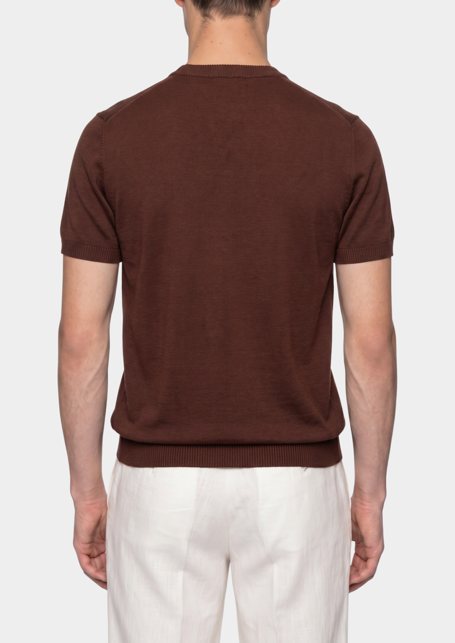 Essential Coffee Knitted Crewneck T-Shirt | Vallentty