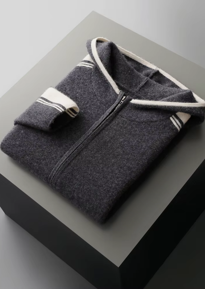 Pure Extra-Fine Merino Wool Dark Gray Damien Set | Vallentty