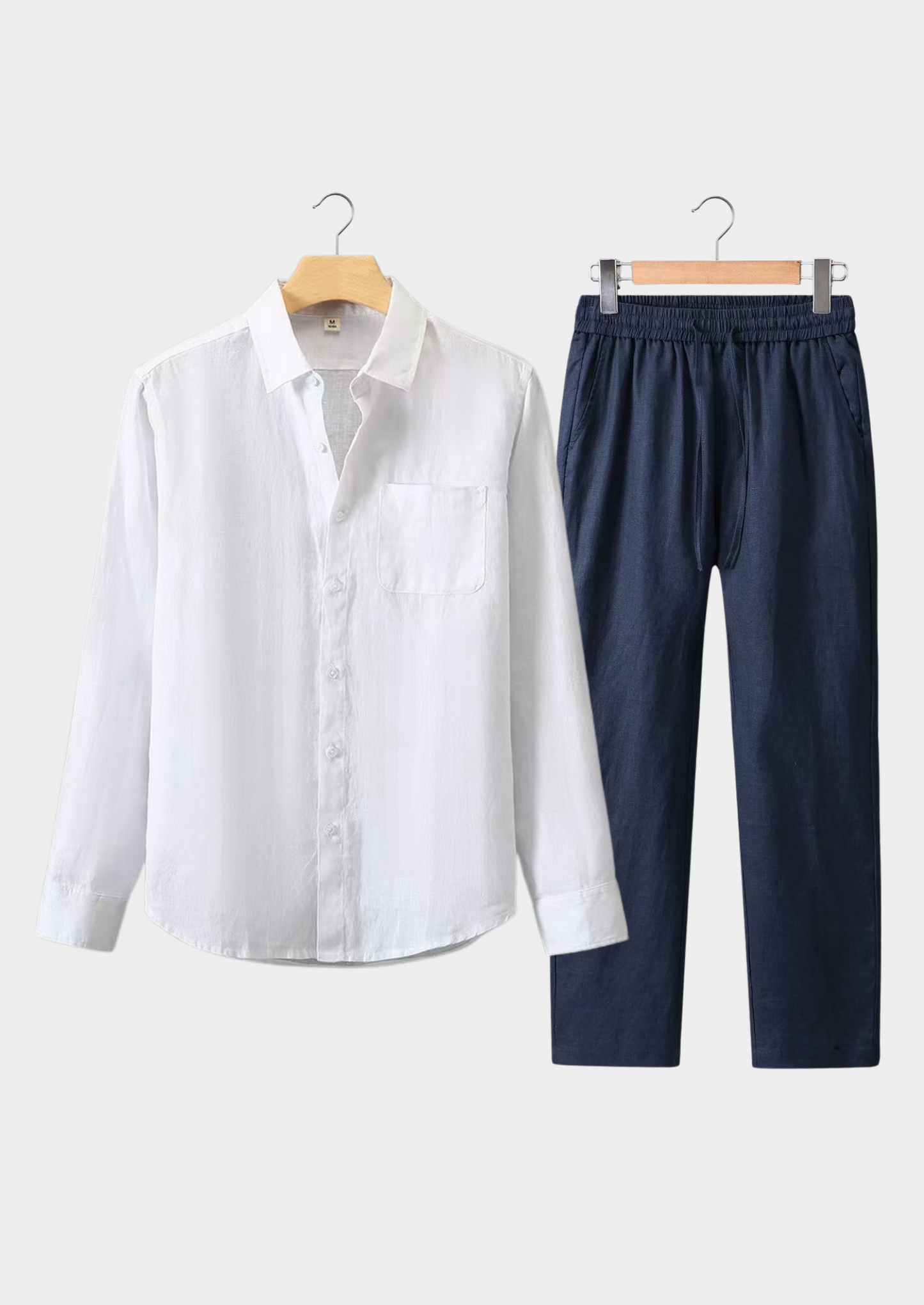 Dolcevita Longsleeve Summer Set - White/navy Blue | Vallentty