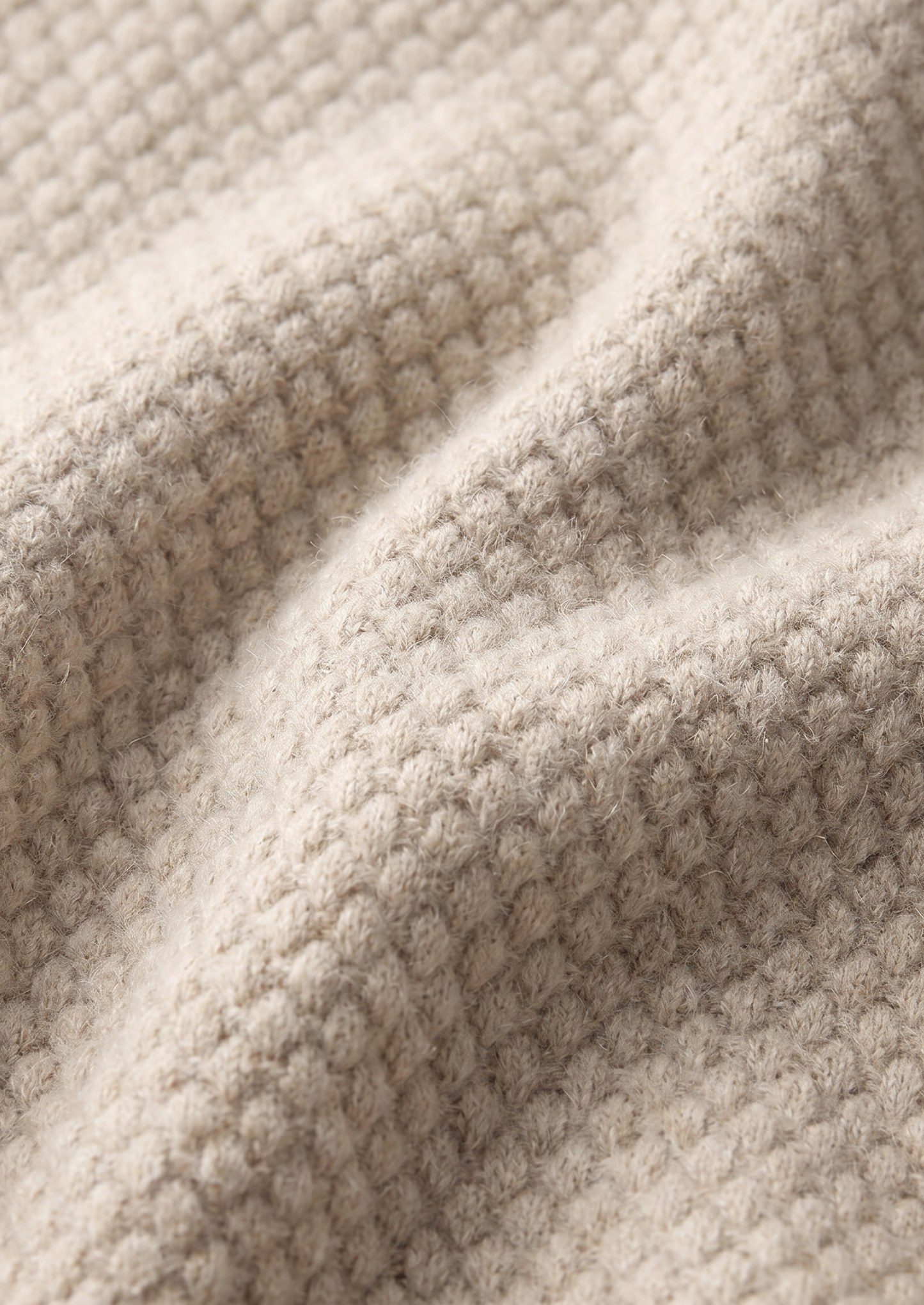 Premium Cashmere Ivory Two-Tone Polo | Vallentty
