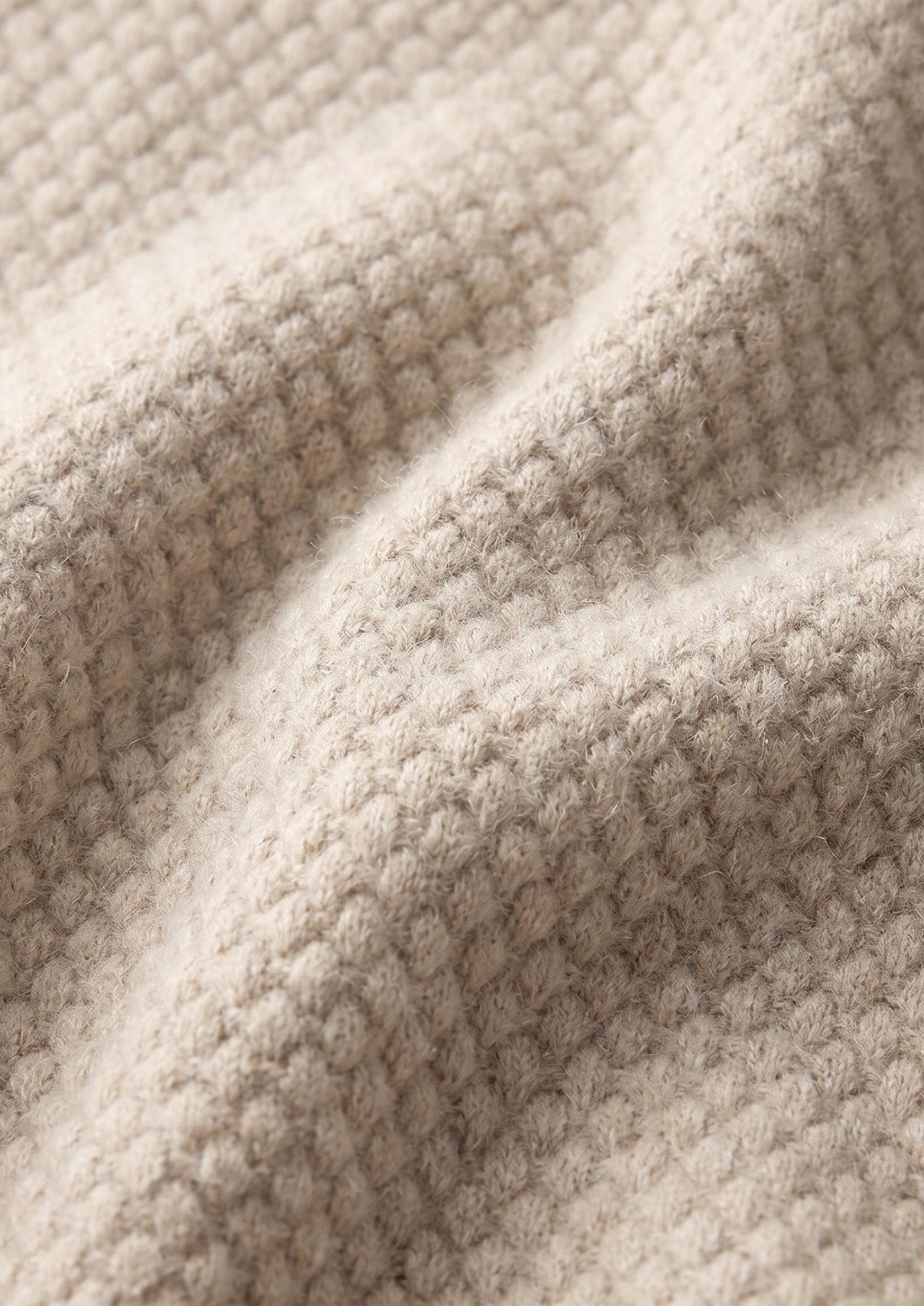 Premium Cashmere Ivory Two-Tone Polo | Vallentty