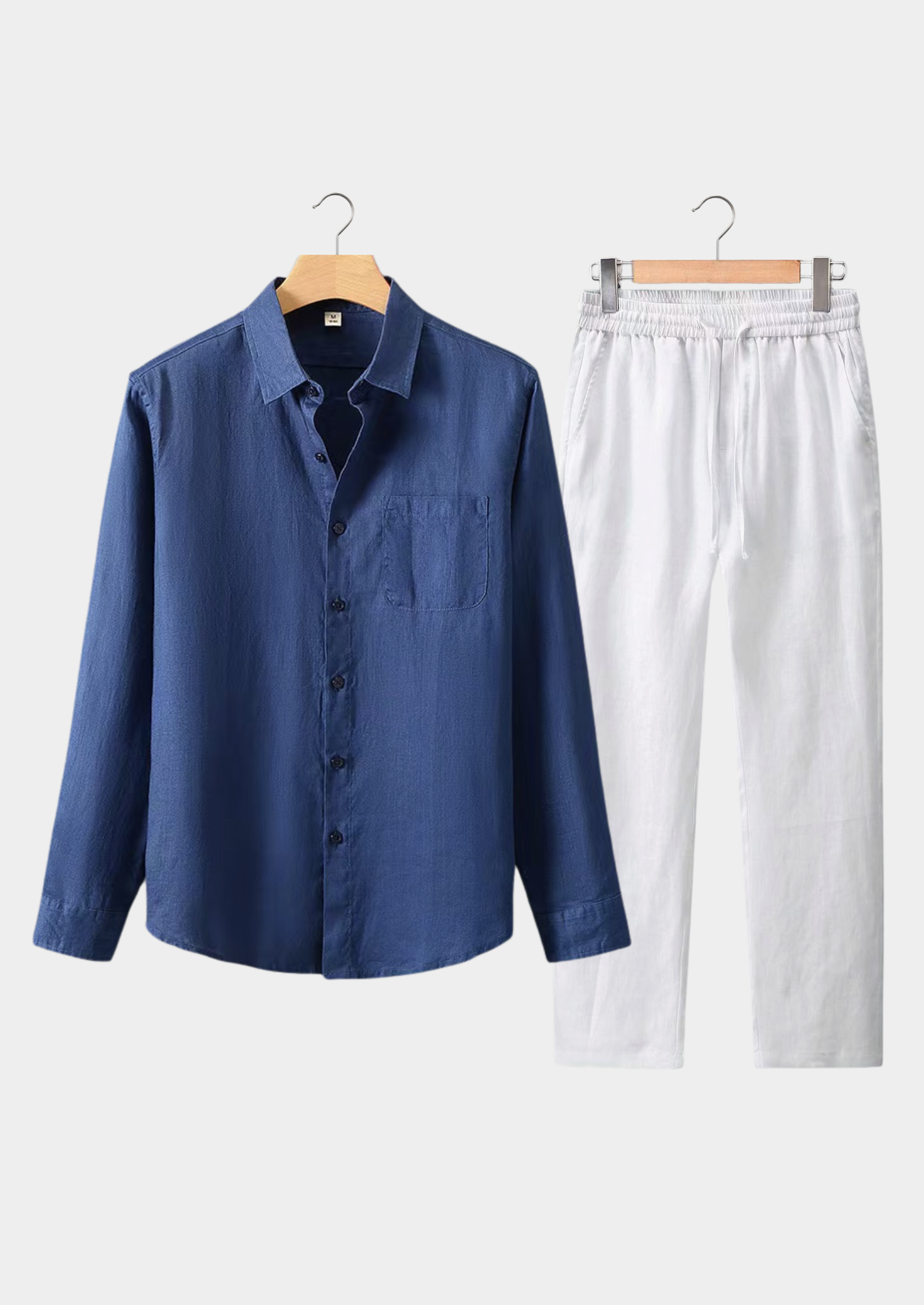 Dolcevita Longsleeve Summer Set - Navy Blue/white | Vallentty