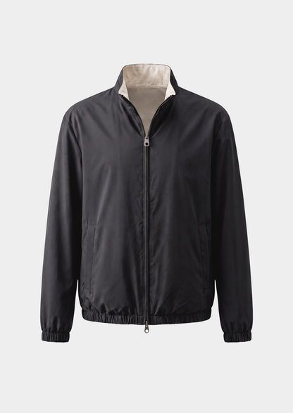 Black Technical Windbreaker Jacket | Vallentty