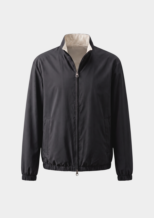 Black Technical Windbreaker Jacket | Vallentty