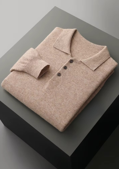 Pure Extra-Fine Merino Wool Classic Sweater Polo | Vallentty