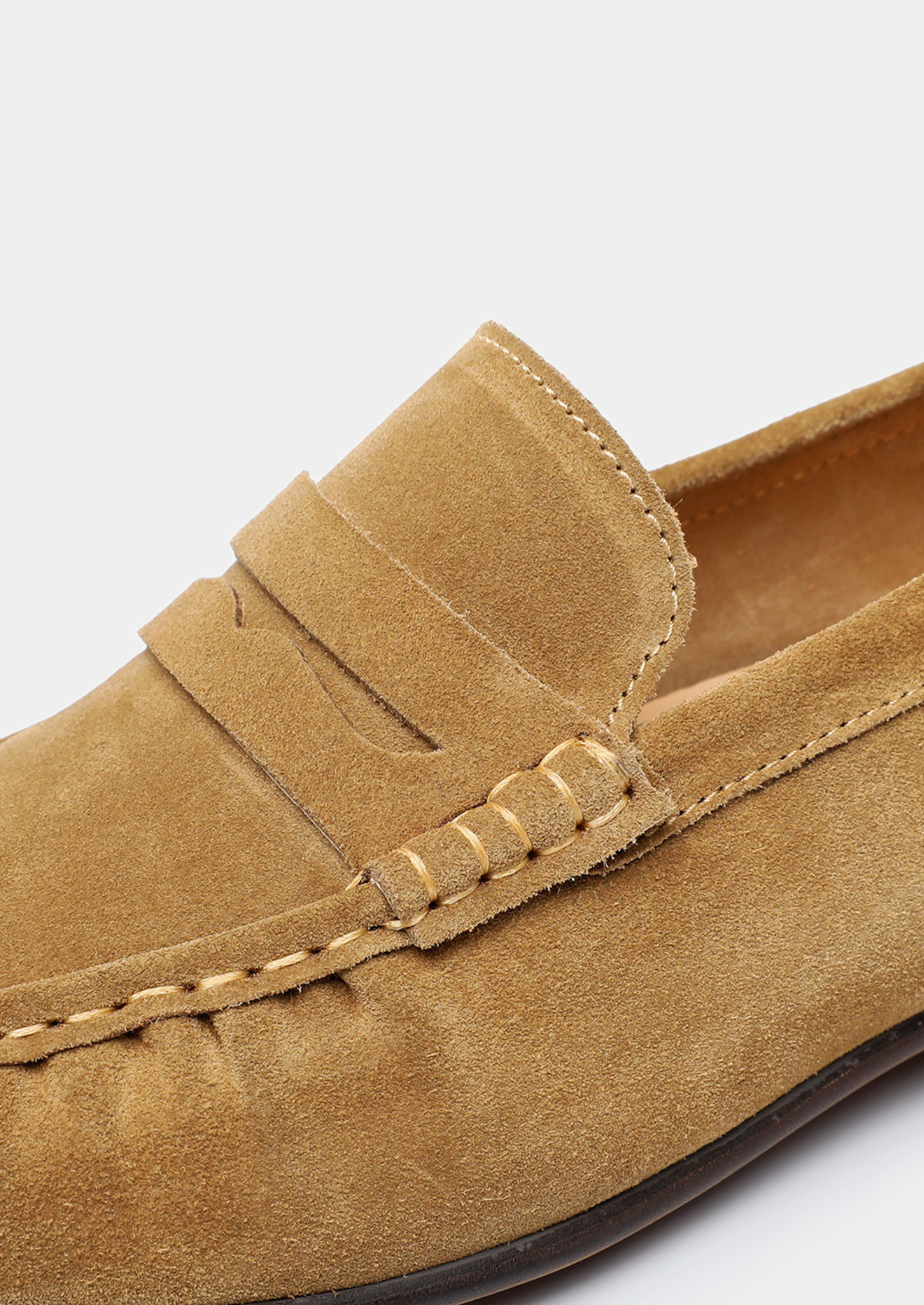 Caramel Classic Penny Suede Loafers | Vallentty