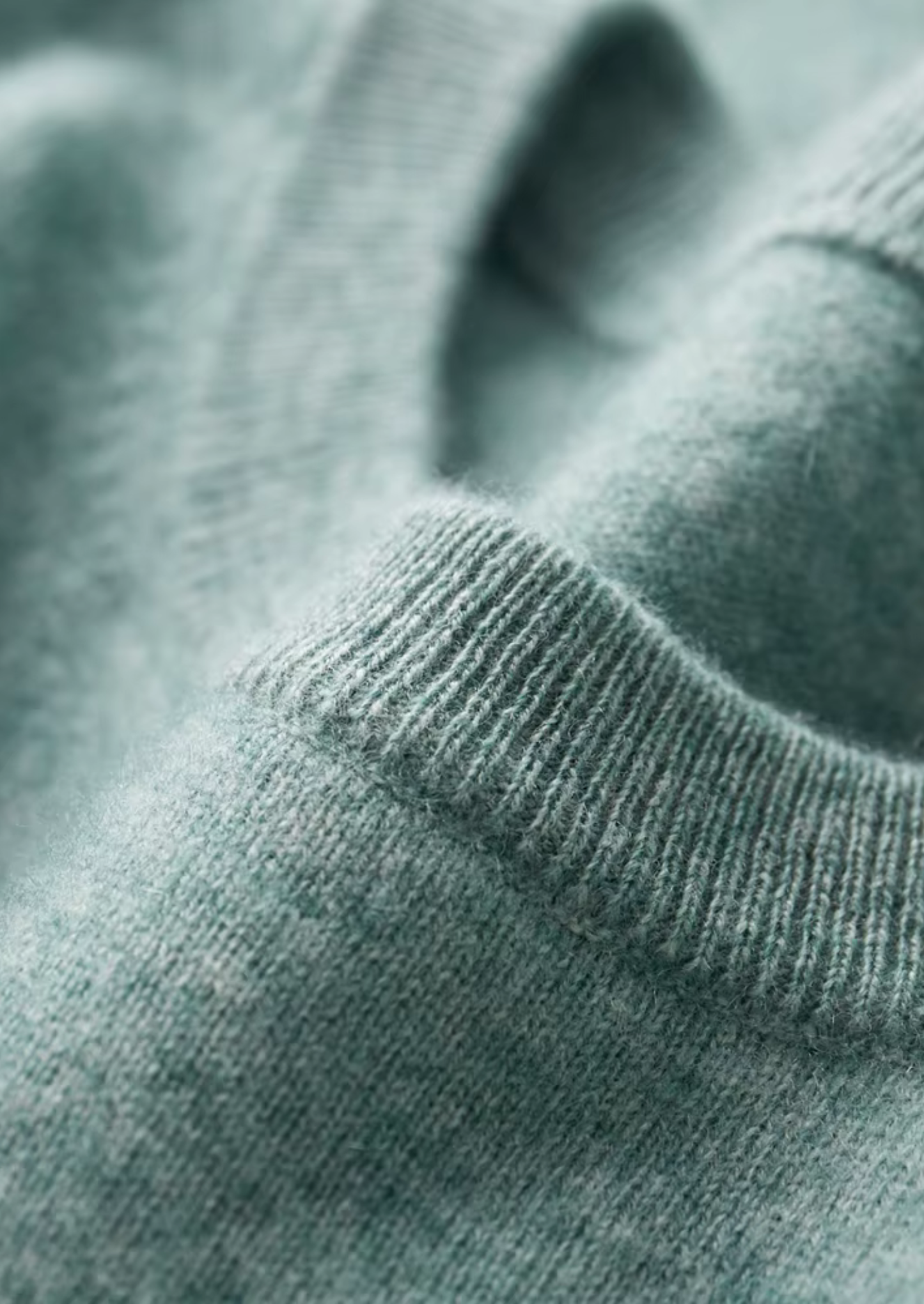 Premium Cashmere Classic Crewneck T-Shirt - Verdant Slate | Vallentty