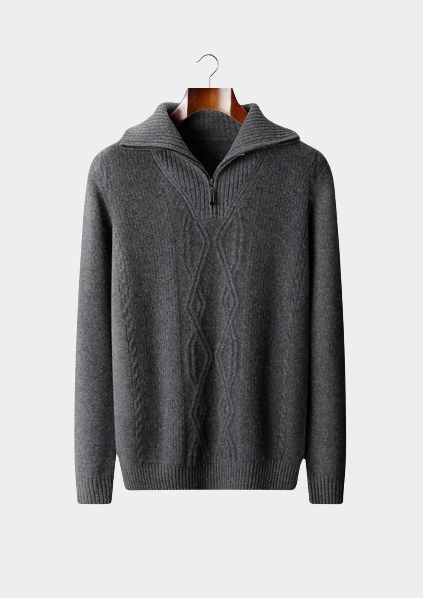 Pure Extra-Fine Merino Wool Half Zip Sweater | Vallentty