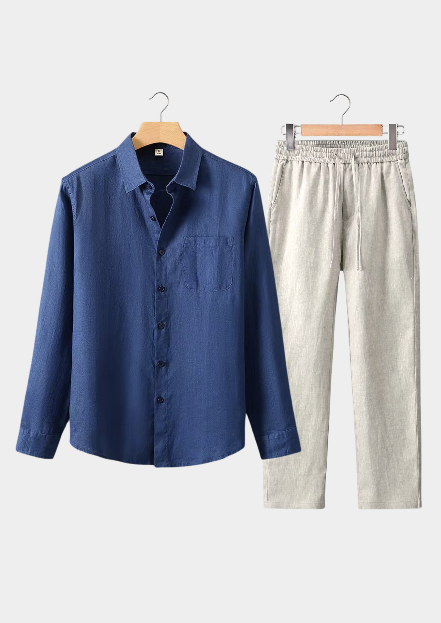 Dolcevita Longsleeve Summer Set - Navy Blue/beige | Vallentty