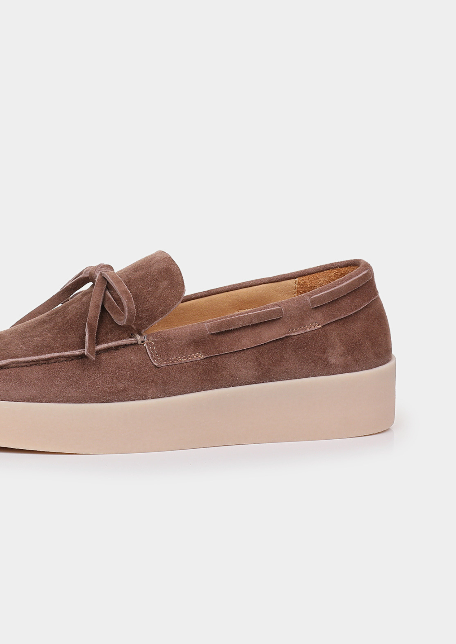 Chestnut Taupe Boat Loafers | Vallentty