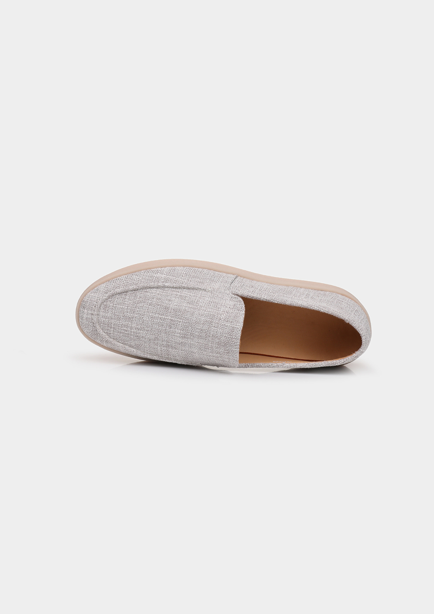Gray Linen City Loafers | Vallentty