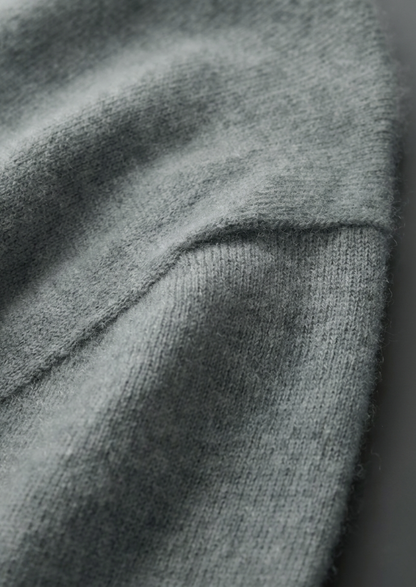 Premium Cashmere Classic Crewneck T-Shirt - Shadow Flint | Vallentty