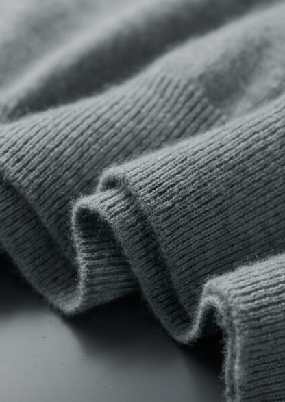 Premium Cashmere Classic Crewneck T-Shirt - Shadow Flint | Vallentty