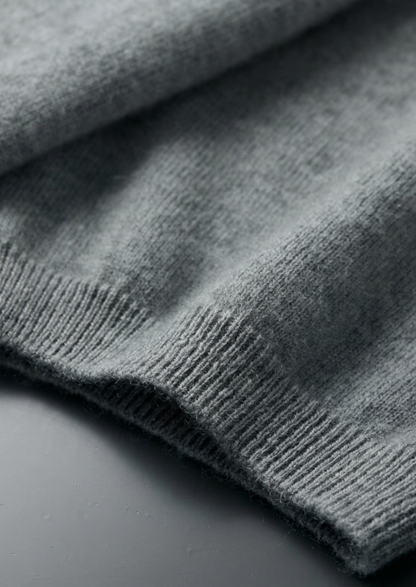 Premium Cashmere Classic Crewneck T-Shirt - Shadow Flint | Vallentty