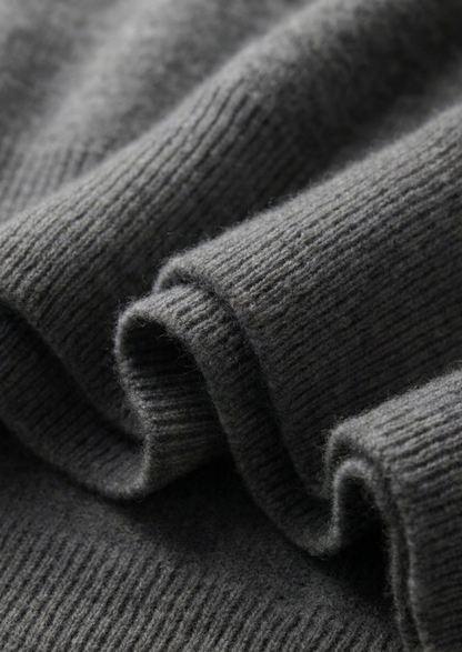 Premium Cashmere Classic Crewneck T-Shirt - Dark Gray | Vallentty