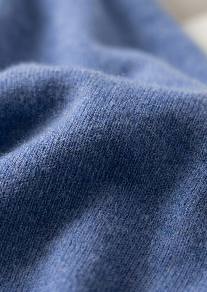 Premium Cashmere Classic Crewneck T-Shirt - Deep Atlantic | Vallentty