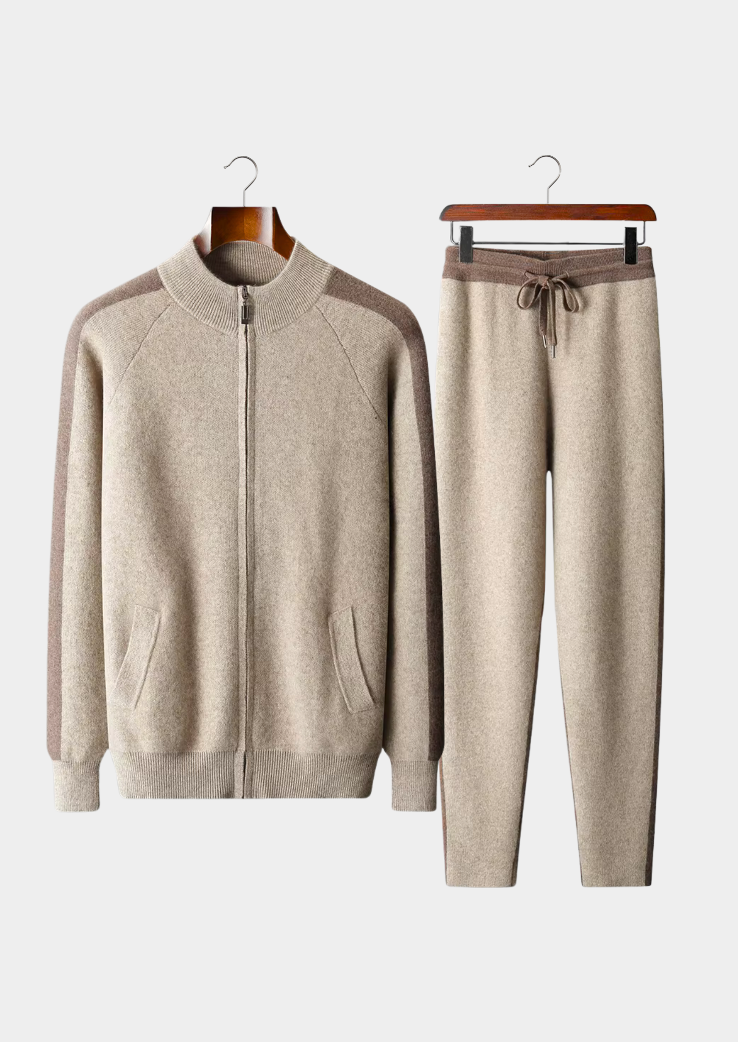 Premium Cashmere Sand Torino Leisure Set | Vallentty
