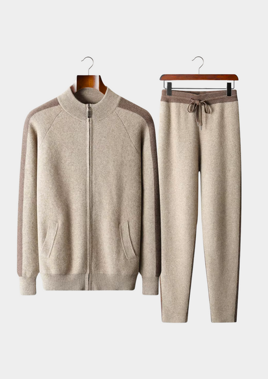 Premium Cashmere Sand Torino Leisure Set | Vallentty