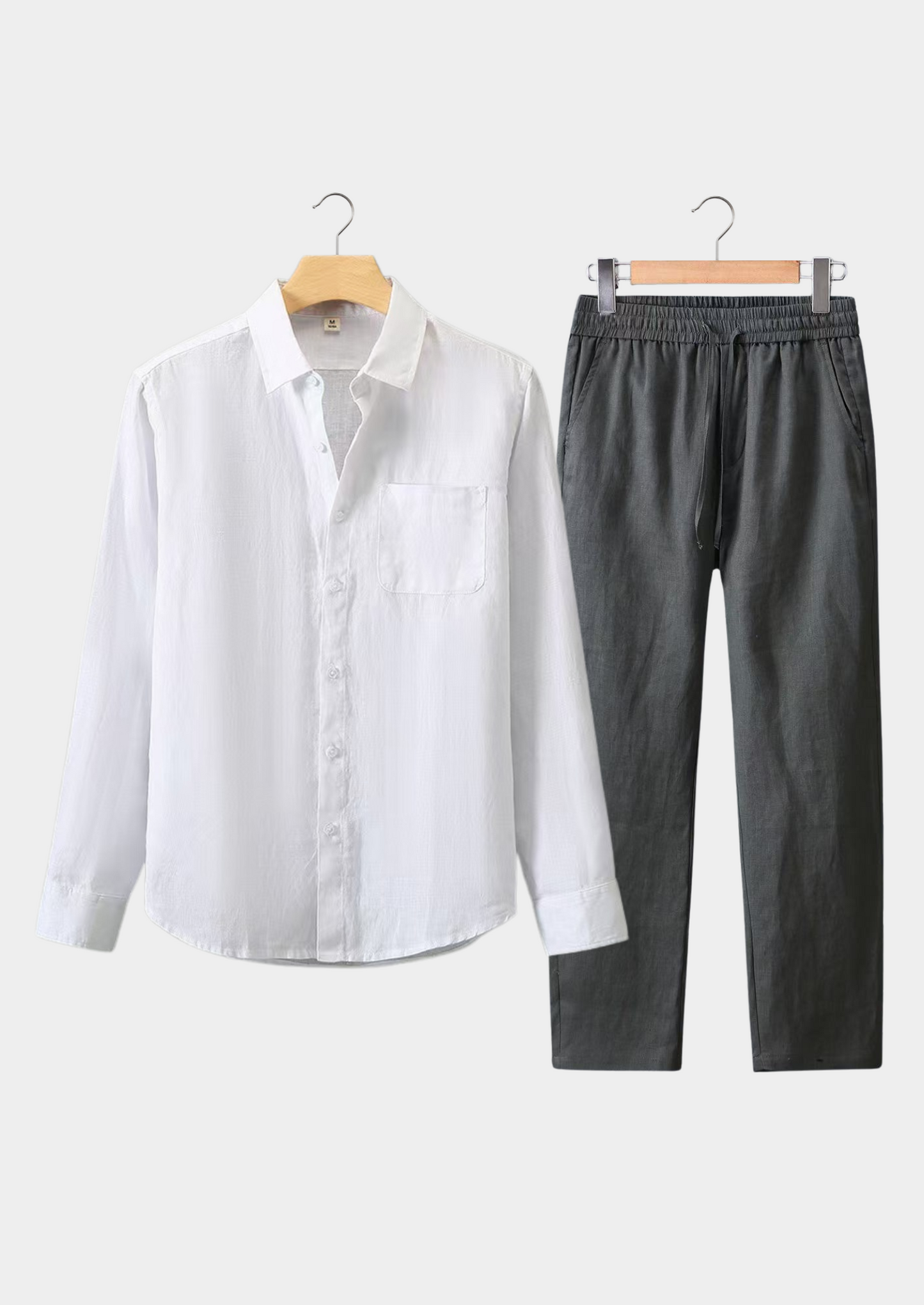 Dolcevita Longsleeve Summer Set - White/gray | Vallentty
