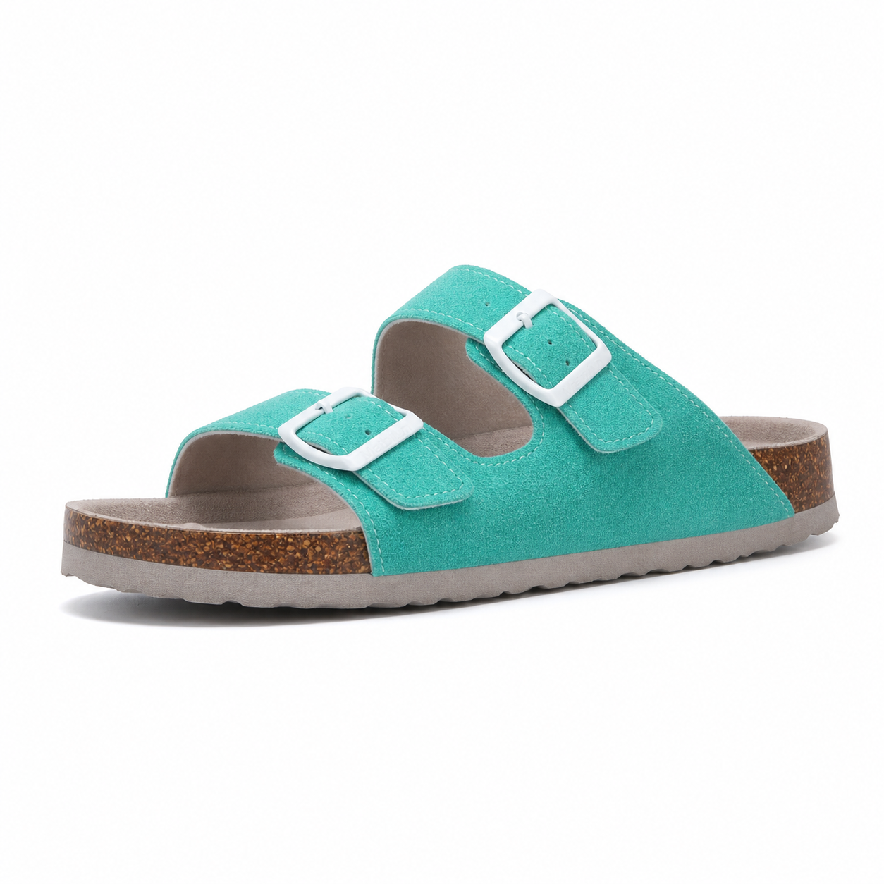 Maibulun Suede Arizona Sandals - Aqua | Vallentty