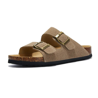Maibulun Suede Arizona Sandals - Sand | Vallentty
