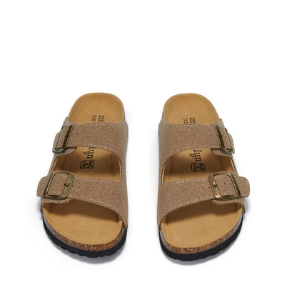 Maibulun Suede Arizona Sandals - Sand | Vallentty
