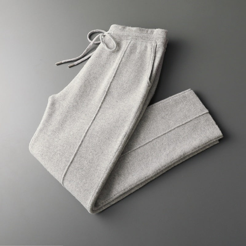 Pure Extra-Fine Merino Wool Leisure Trousers | Vallentty