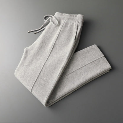 Pure Extra-Fine Merino Wool Leisure Trousers | Vallentty