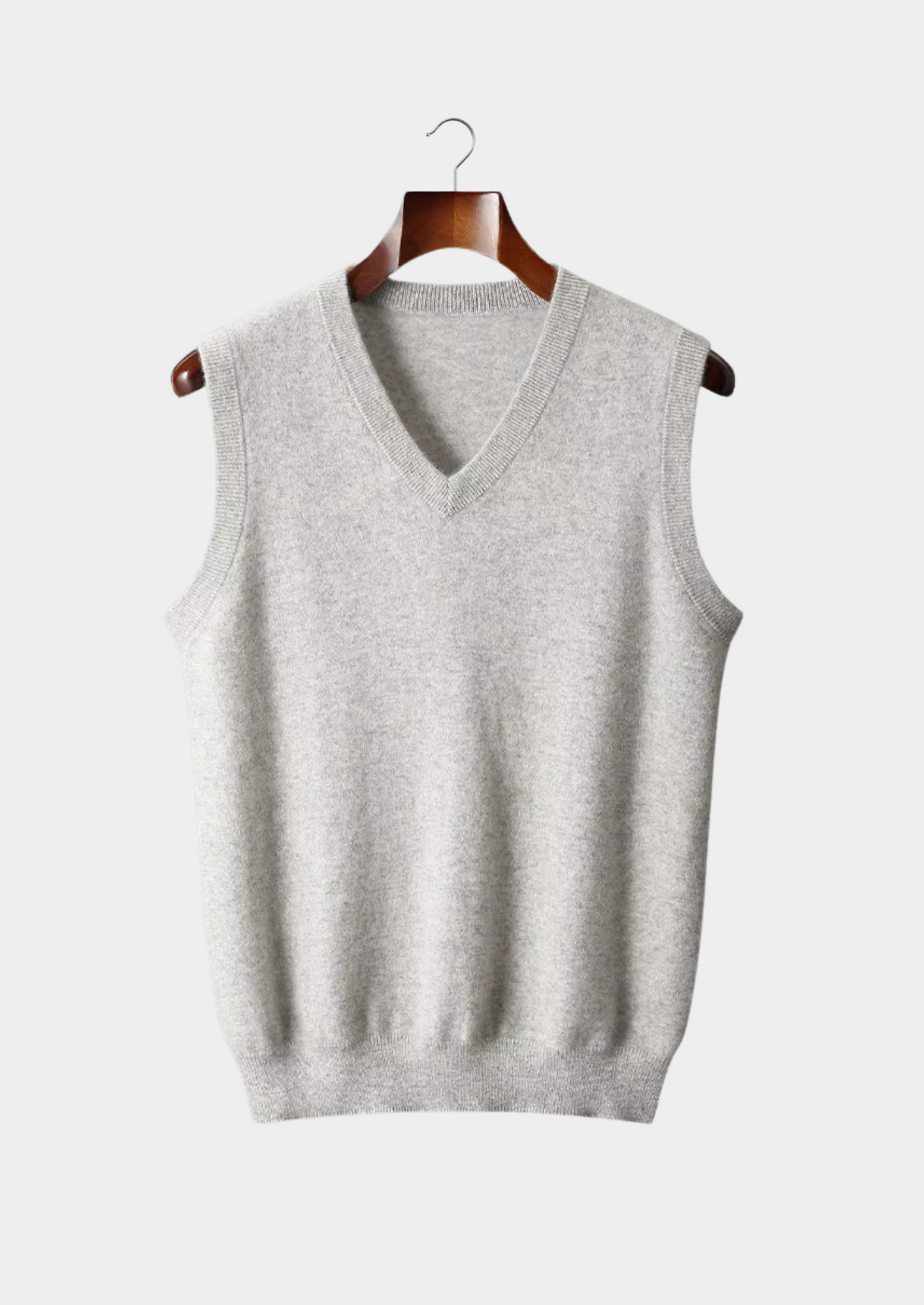 Pure Extra-Fine Merino Wool V-Neck Vest | Vallentty