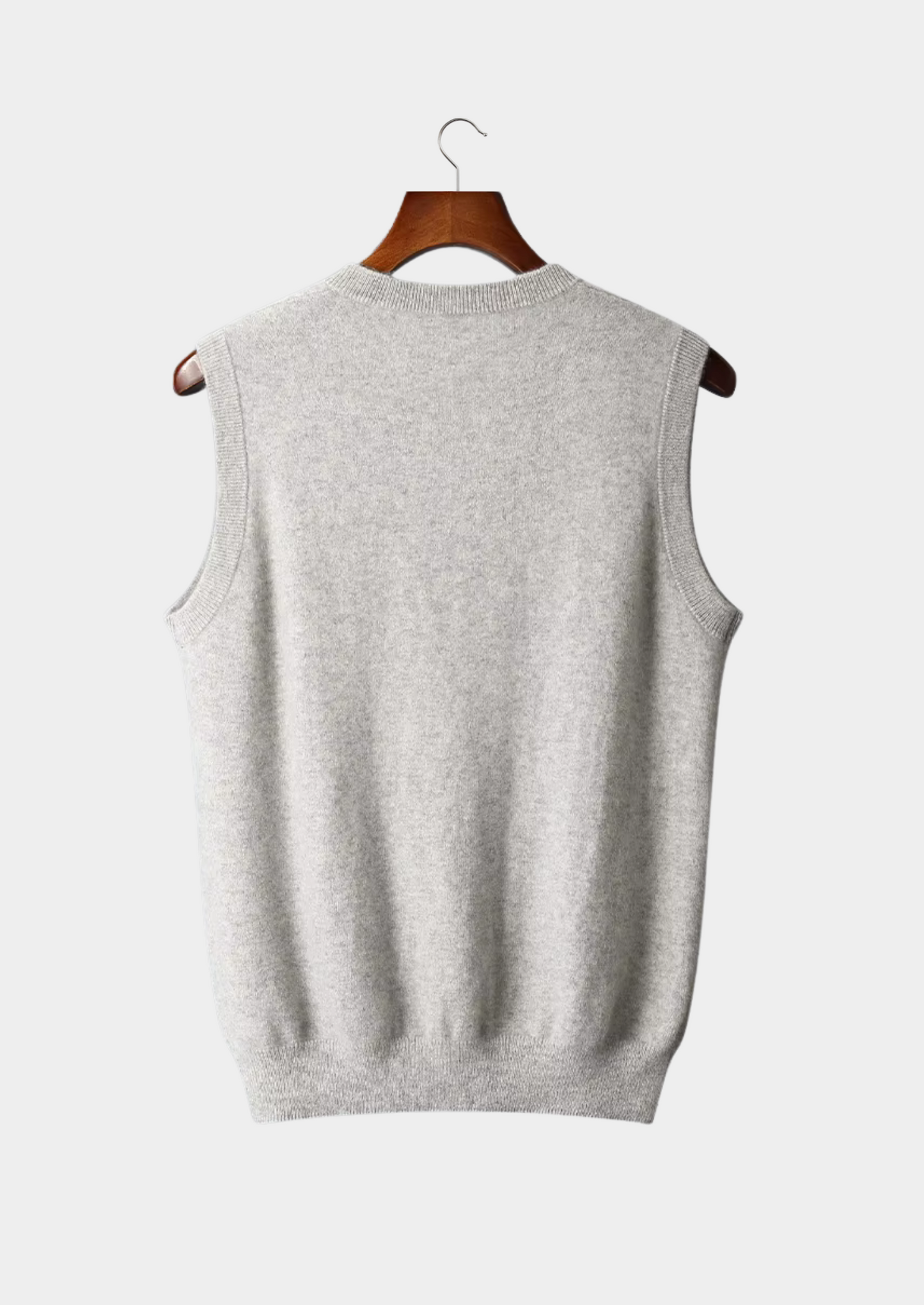 Pure Extra-Fine Merino Wool V-Neck Vest | Vallentty