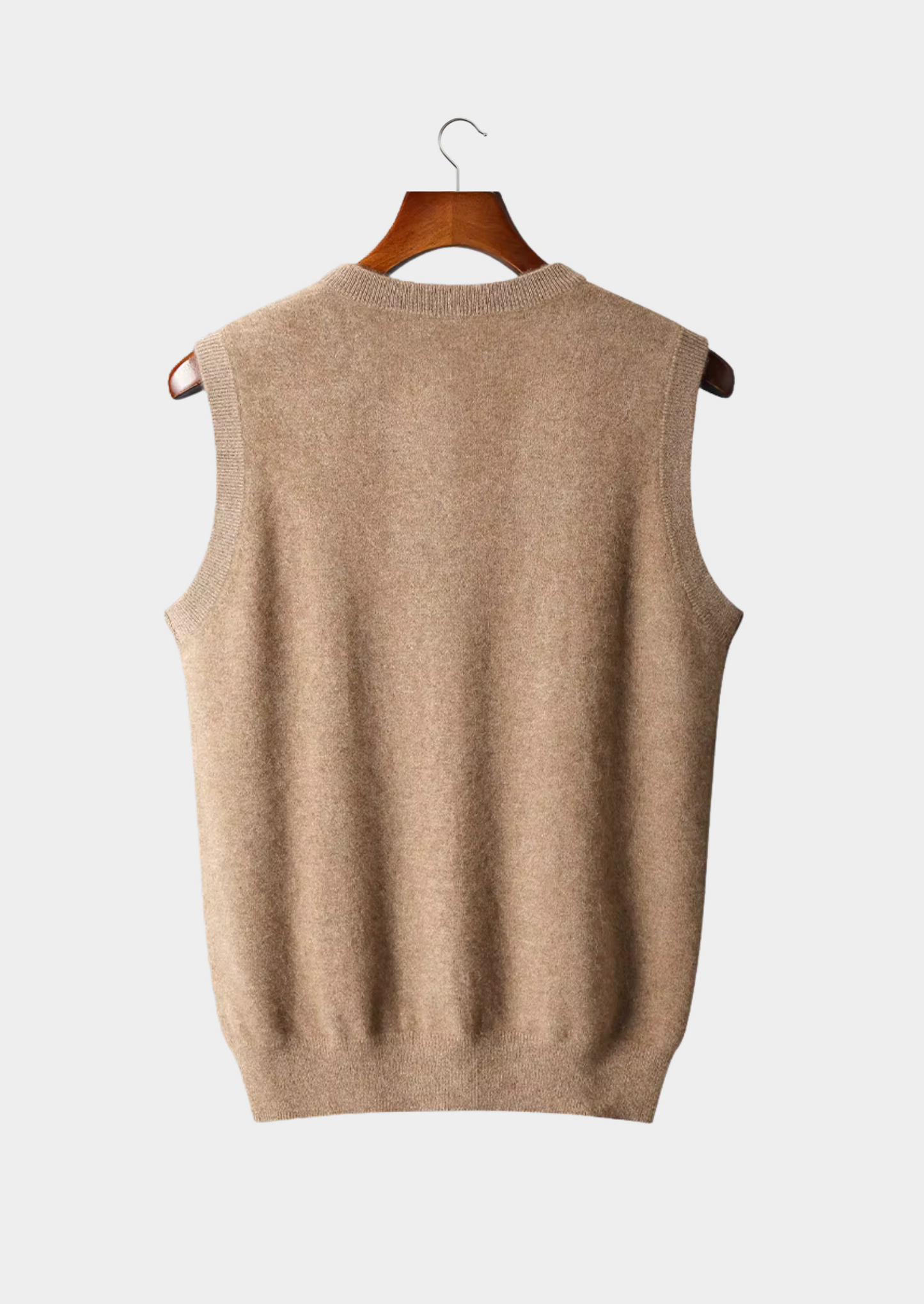 Pure Extra-Fine Merino Wool V-Neck Vest | Vallentty