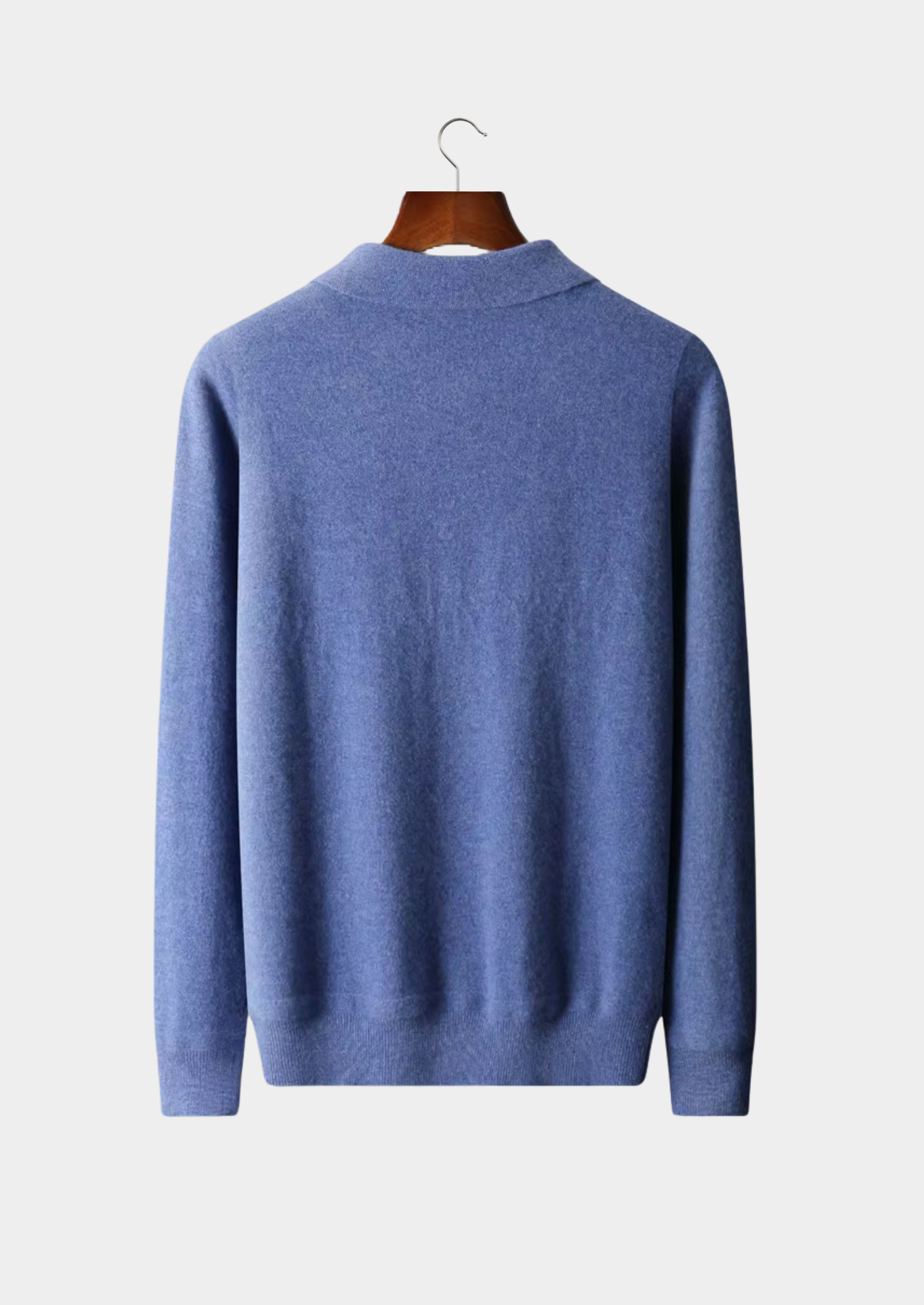 Pure Extra-Fine Merino Wool Half Zip Polo | Vallentty